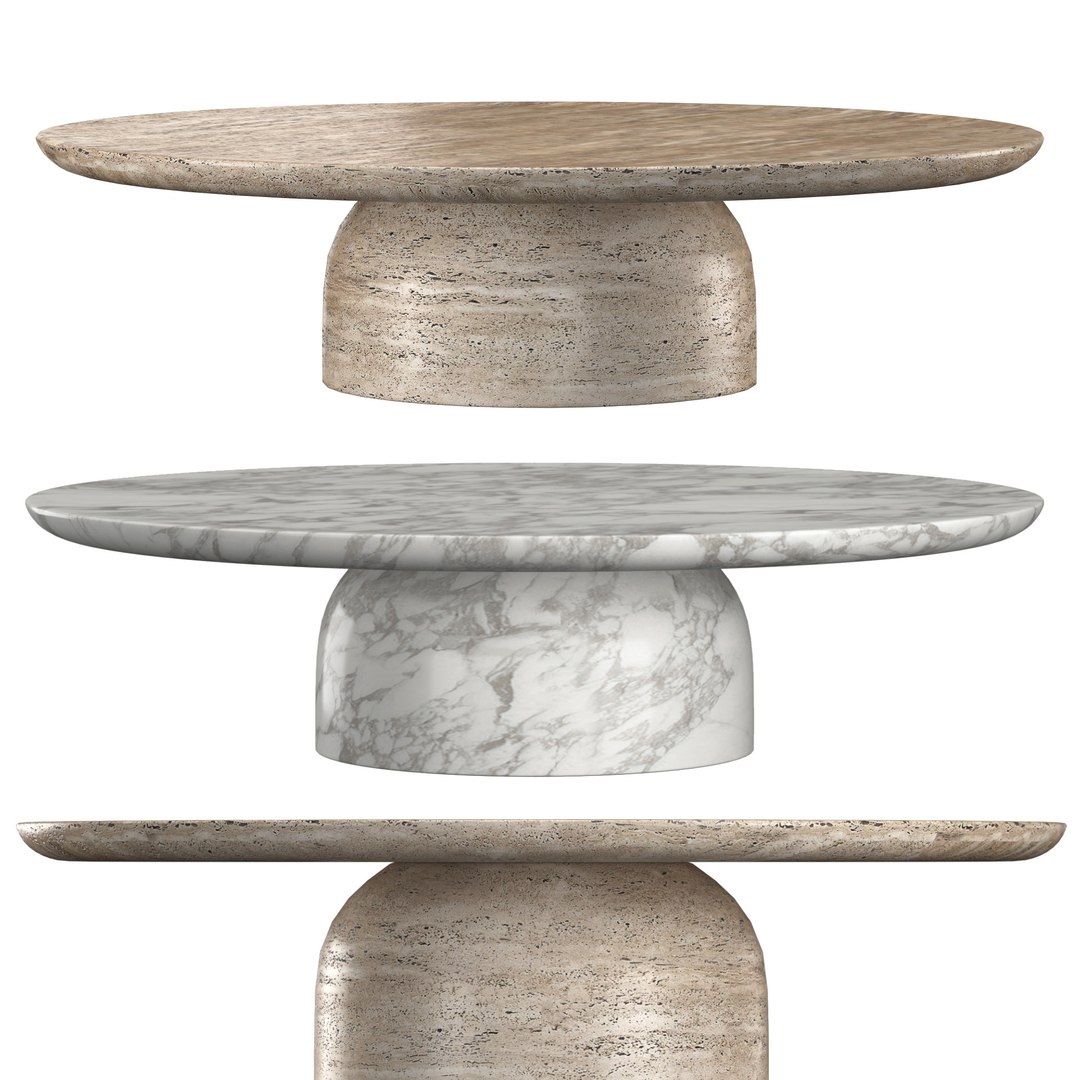 CUPOLA CARVED ROUND COFFEE TABLE 3D Model TurboSquid 1910164