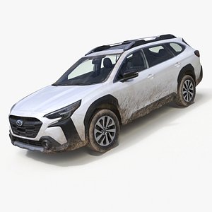 White Subaru Outback 2025 Dirty