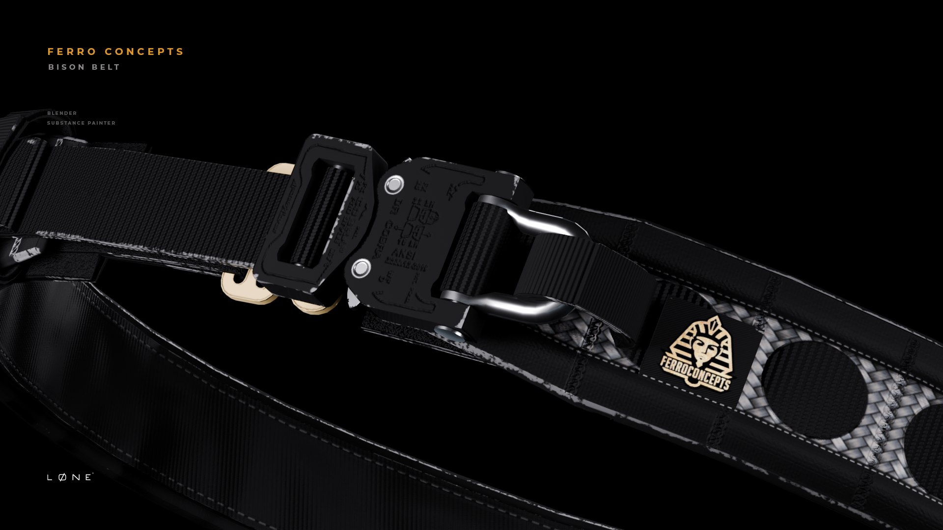 3D model FERRO CONCEPTS BISON BELT VR / AR / low-poly
