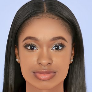 Coco Jones Head - No Hair - Low poly head for game