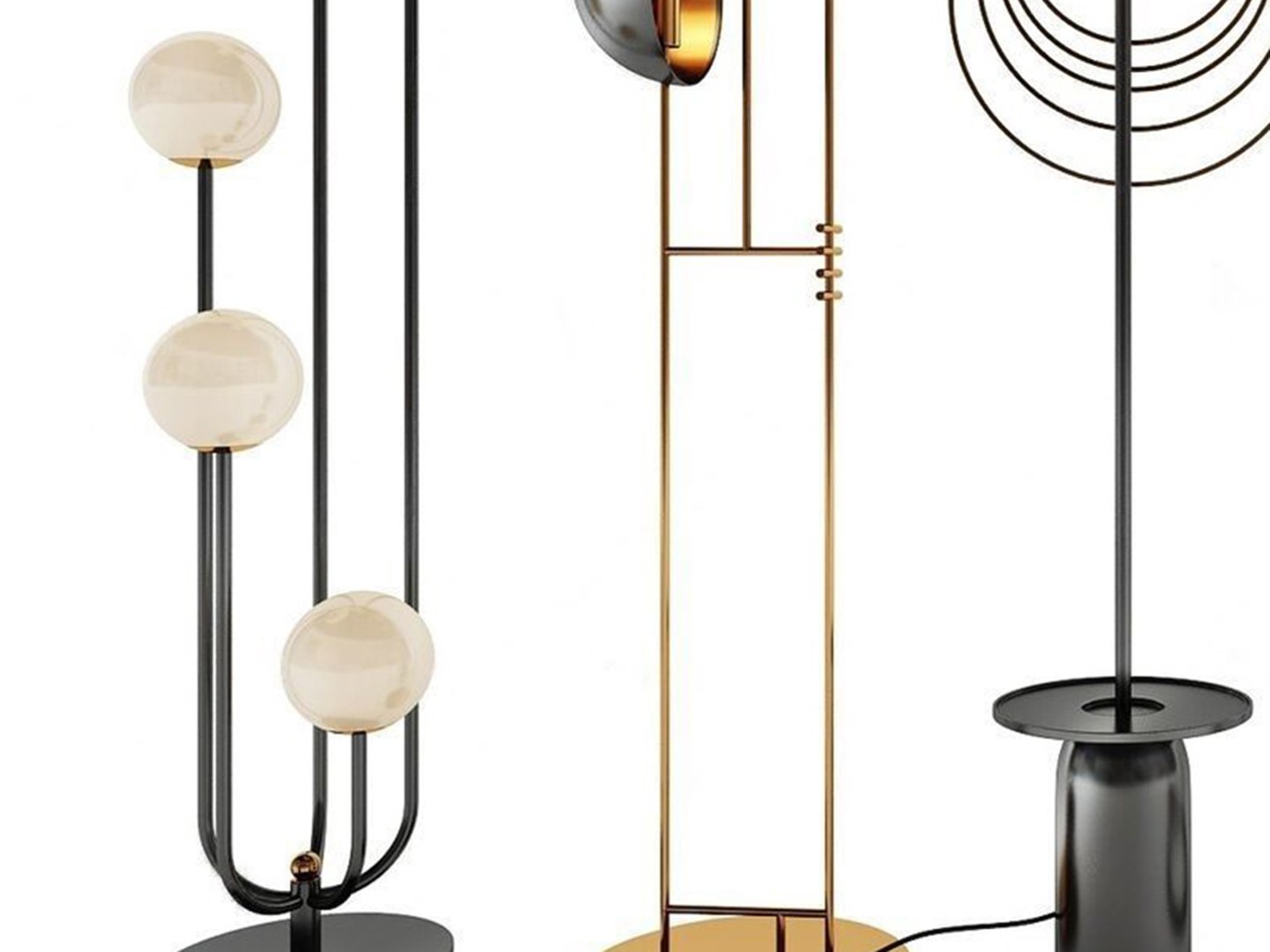 3D Modern floor lamp combination model - TurboSquid 2057311