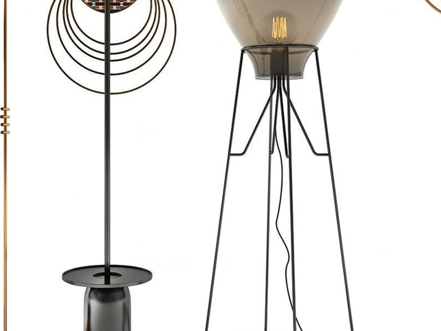 3D Modern floor lamp combination model - TurboSquid 2057311