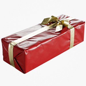 3D christmas gift box 175x450x125mm