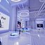 未来派展览室内科幻大厅 3D