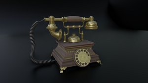 3D Vintage Rotary Phone model