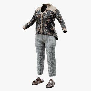 Streetwear Parametric Outfit 16  Fully Rigged GameReady Unreal Engine MetaHuman 3D model