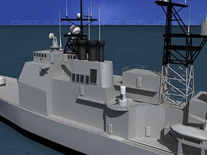3d model ticonderoga class cruiser