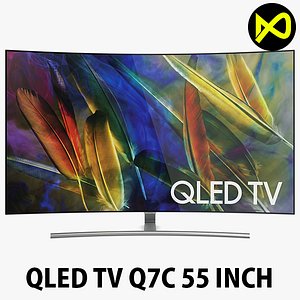 samsung qled tv q7c 3D model