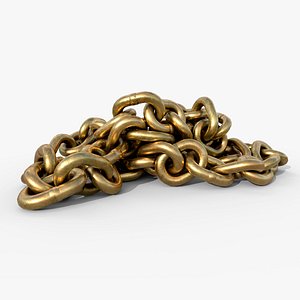 3D Gold Chain Heap model