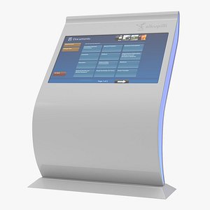 multi touch screen kiosk 3D model