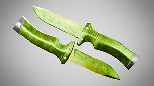 3D Knife 7 Dark Lime FT