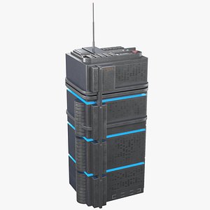 sci fi building tower 3D model