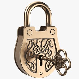Detailed Old Padlock