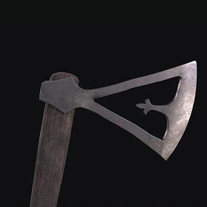 Viking Damascus Dane Axe 3D