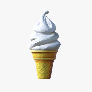 3D 3D Model Soft Cream Food Dessert