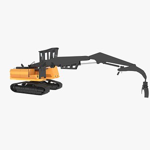 3d harvester vehicle forest model