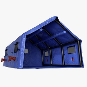 Portable Canvas Medical Tent 3D model