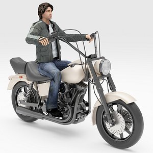 3D Chopper Biker 2 model