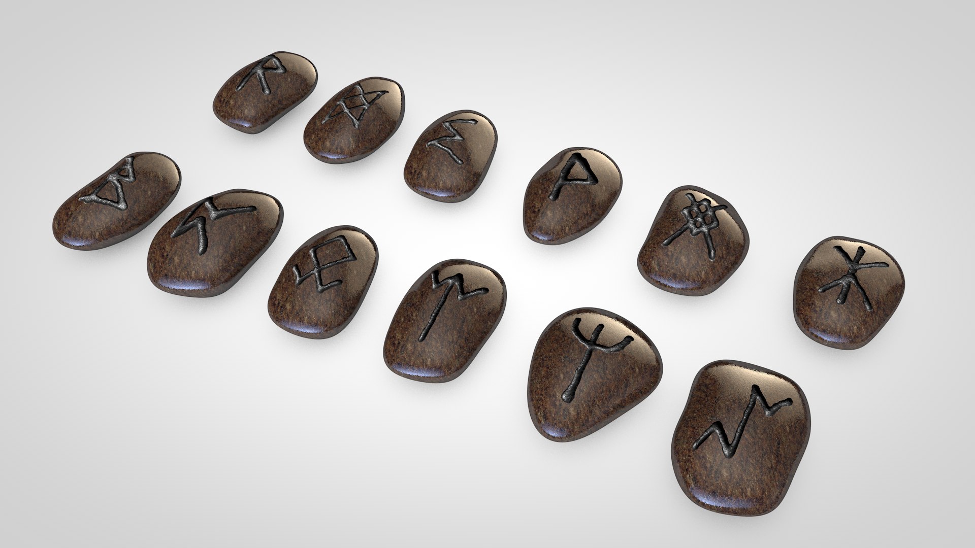 Rune Stones 3d C4d