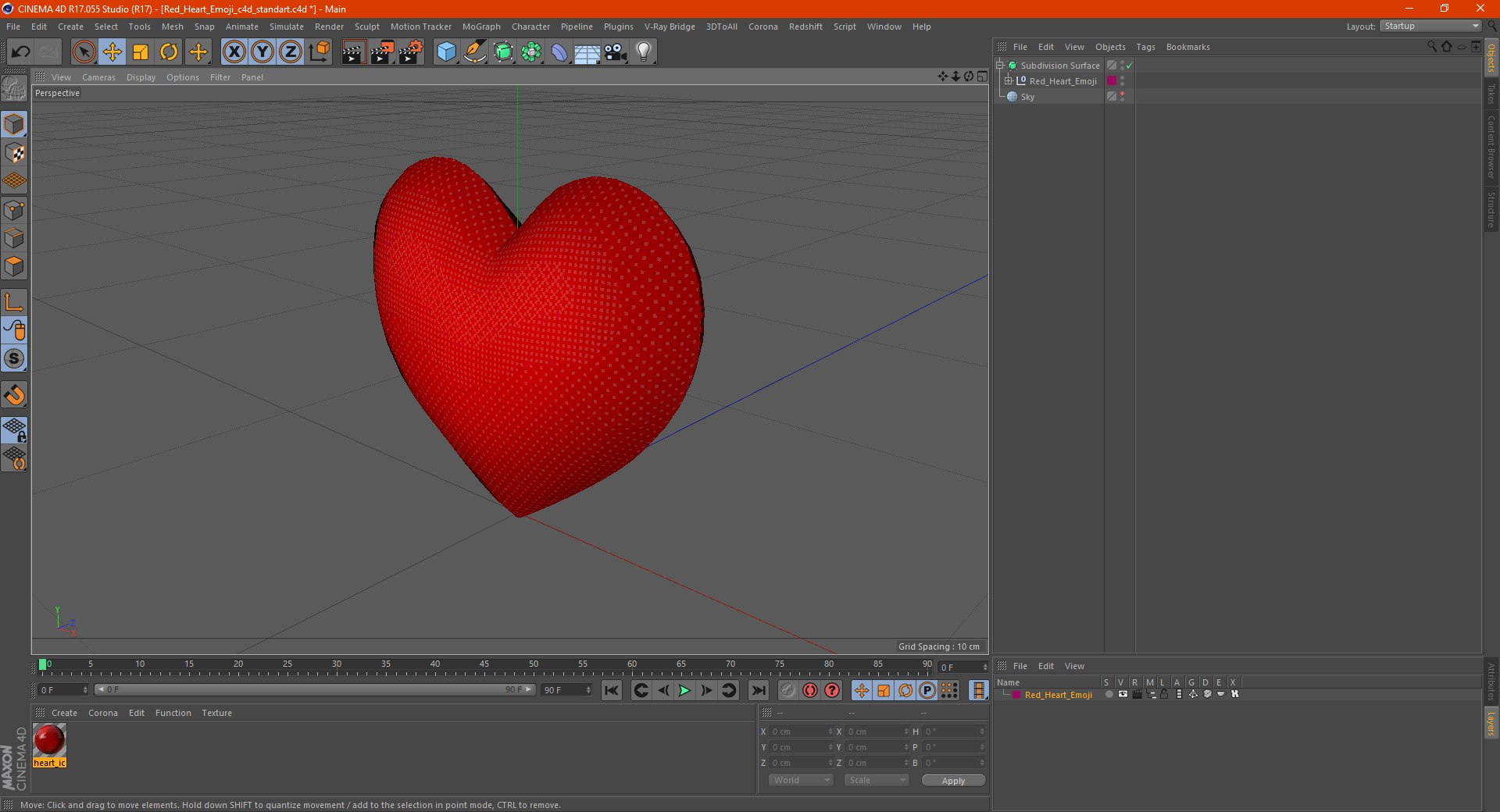 3D Red Heart Emoji Model - TurboSquid 1799371