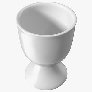 Egg Cup Porcelain White 3D