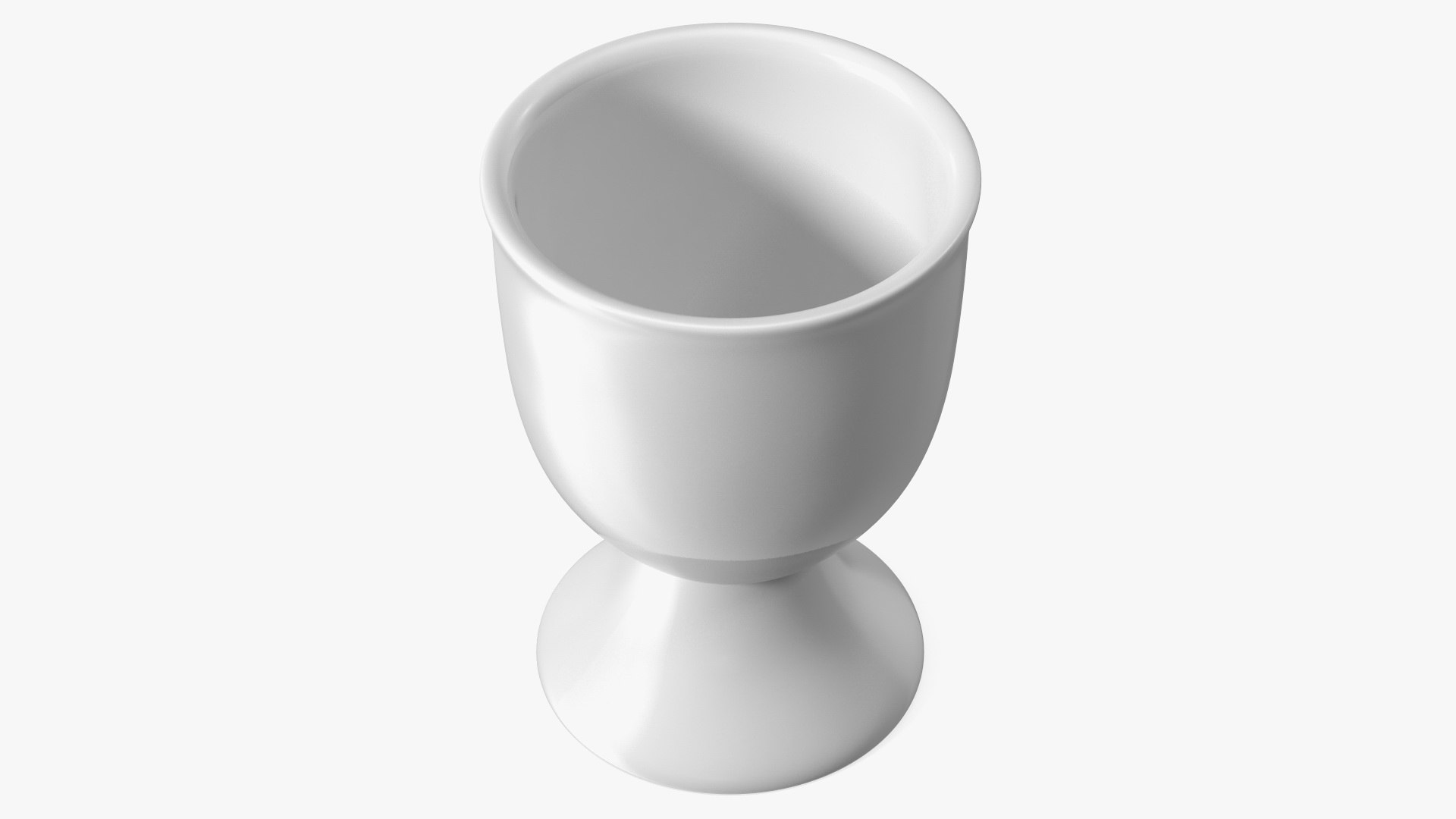 Egg Cup Porcelain White 3D model preview