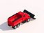 Caminhão de neve Low Poly dos desenhos animados