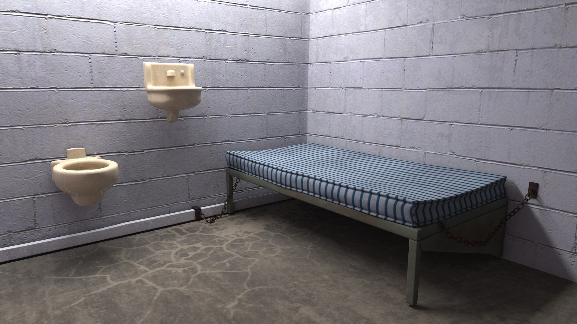 Single Prison Cell 3D https://p.turbosquid.com/ts-thumb/j1/m0OPNC/PQ/singleprisoncell3dsmodel005/jpg/1696995570/1920x1080/fit_q87/242420d8070fd7e39fcb3cc0ef502ffbec7f3236/singleprisoncell3dsmodel005.jpg