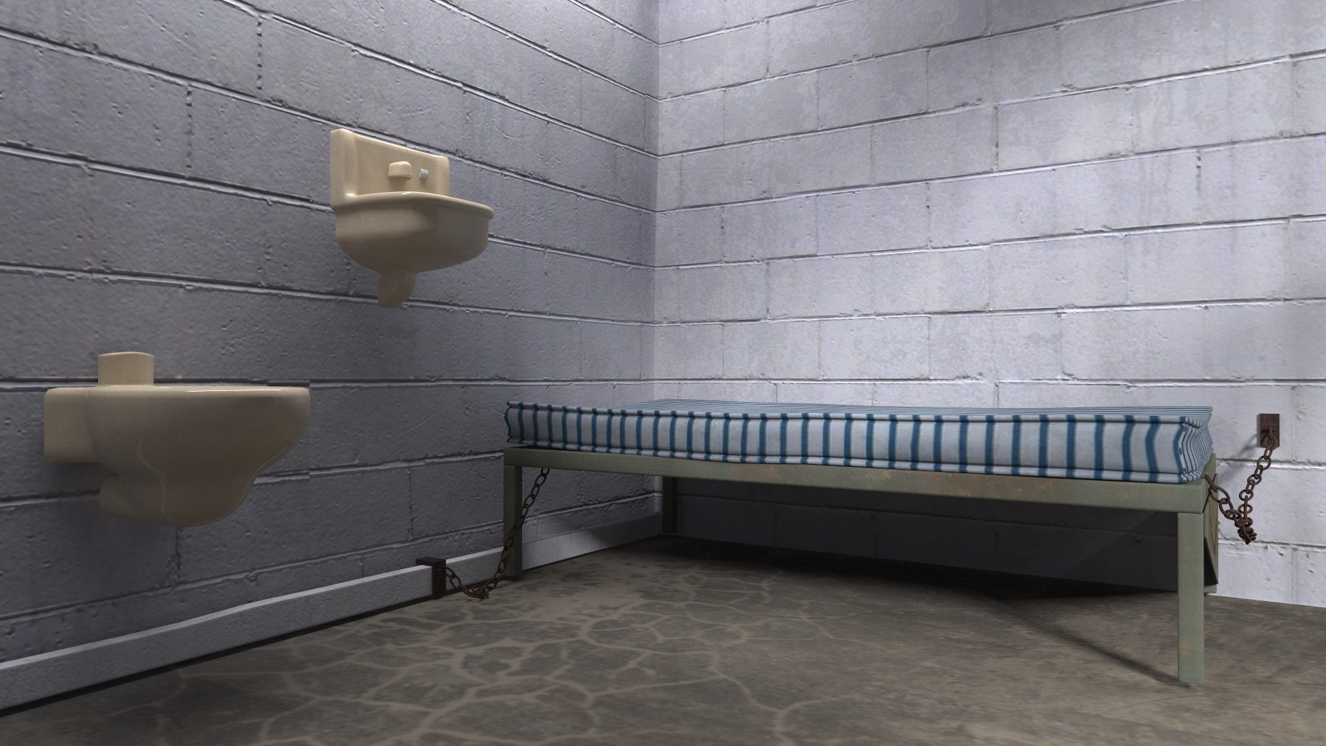 Single Prison Cell 3D https://p.turbosquid.com/ts-thumb/j1/m0OPNC/Rb/singleprisoncell3dsmodel010/jpg/1696995590/1920x1080/fit_q87/fe98027562954bb26ce49cb20bf2879c1cb7dc9f/singleprisoncell3dsmodel010.jpg