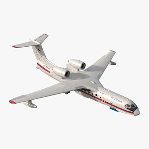 Beriev Be 200 Aircraft Rigged for Cinema 4D