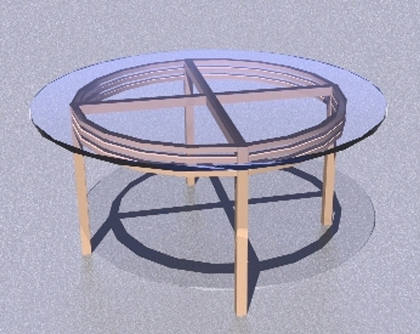 Free Dwg Model Glass Coffee Table