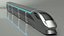 Futuristischer Personenzug Silber