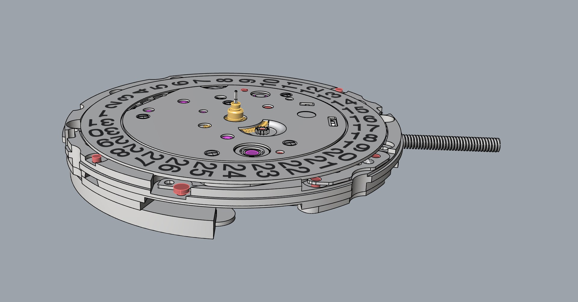 Japanese Miyota 9015 Automatic Watch Movement Model TurboSquid 2037687