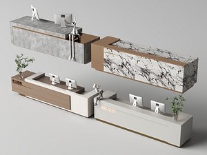 3D Modern Reception Desk and Console Collection 3D Model model