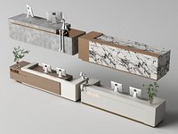 Modern Reception Desk and Console Collection 3D Model