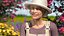 3D Gardening Lady with Greenhouse Collection model