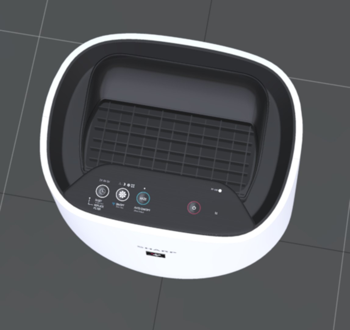 Sharp FP-J40M-W Portable Room Air Purifier 3D Model - TurboSquid 2153471