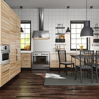 IKEA METOD kitchen torhamn ash