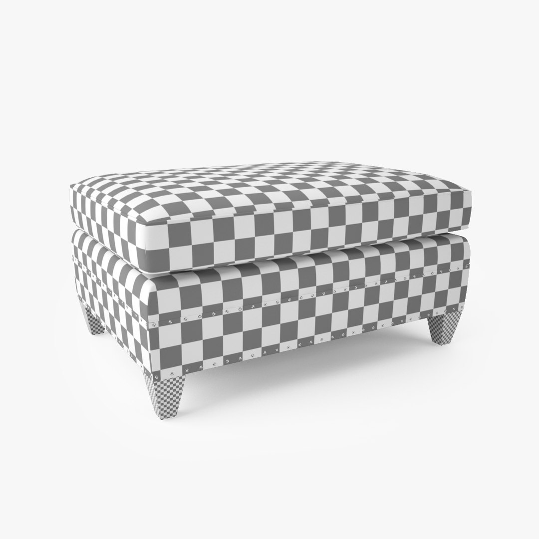 crate barrel durham ottoman obj