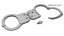 Hinged Galvanized Handcuffs with Key
