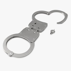 Hinged Galvanized Handcuffs with Key