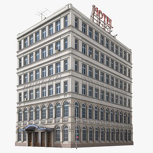 hotel building new york 3d model