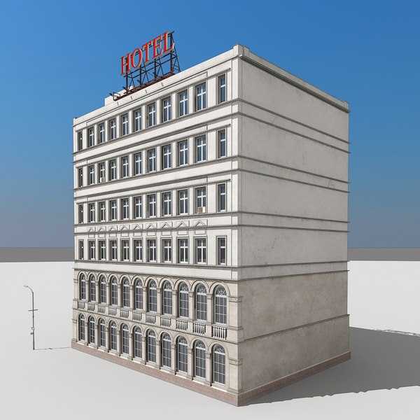 hotel building new york 3d model