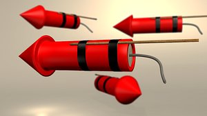 3d model of firework rocket
