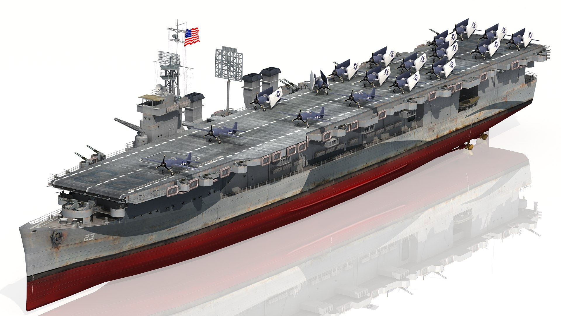 USS Princeton CVL-23 Independence-class Model - TurboSquid 2080393