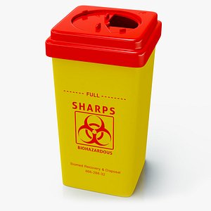 medical sharps waste bin 3D model