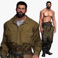 Rick Military Mechanic  Game-Ready Repairman Character