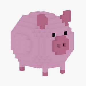 Piggy bank 8 bit cartoon toy