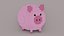 Piggy bank 8 bit cartoon toy