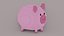 Piggy bank 8 bit cartoon toy